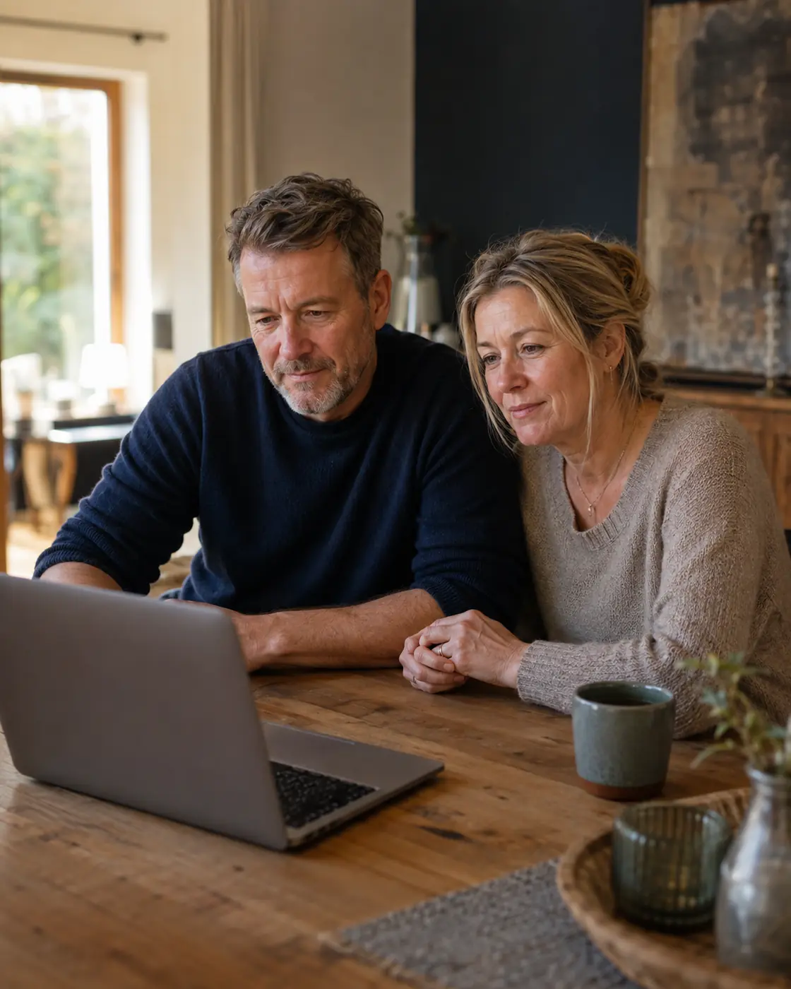 Paar bei einem gemeinsamen Online-Paarcoaching am Laptop – Symbolbild